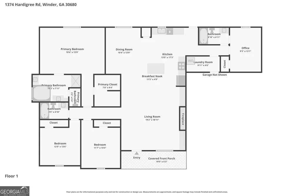 1374 Hardigree RD Winder, GA 30680