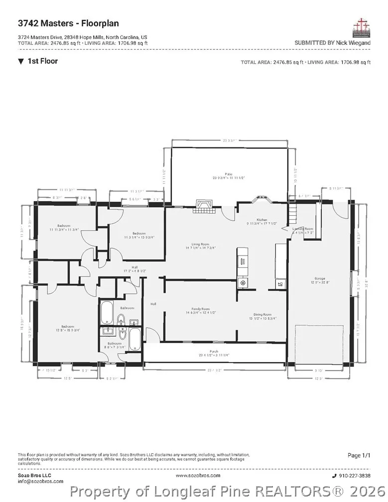 3724 Masters Drive Hope Mills, NC 28348