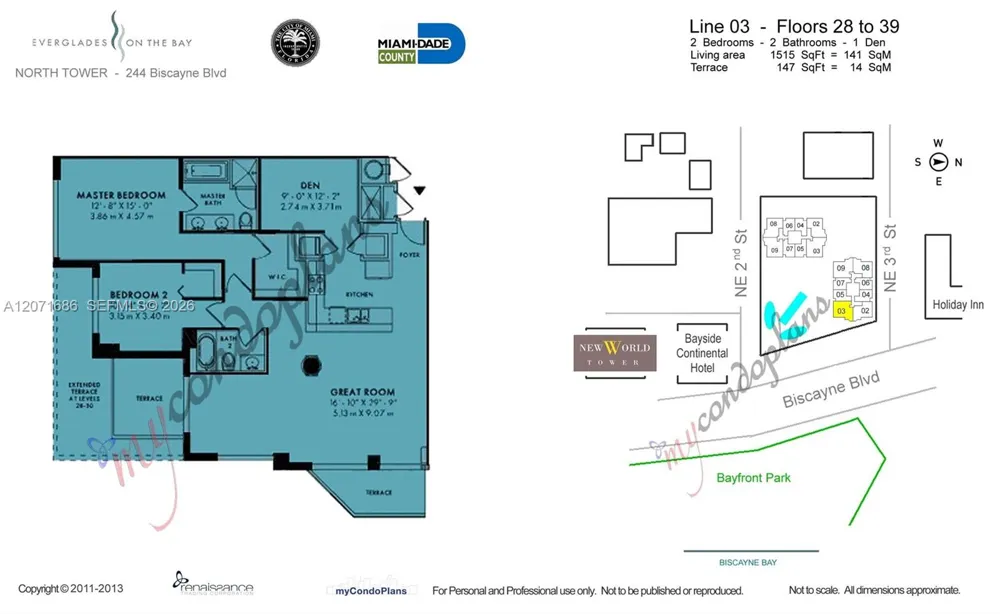 244 Biscayne Blvd #3903 Miami, FL 33132