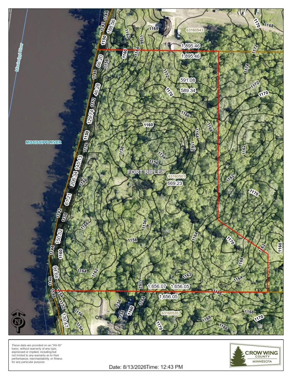 8 Acres Mississippi River Front TBD Bedow Road Fort Ripley, MN 56449