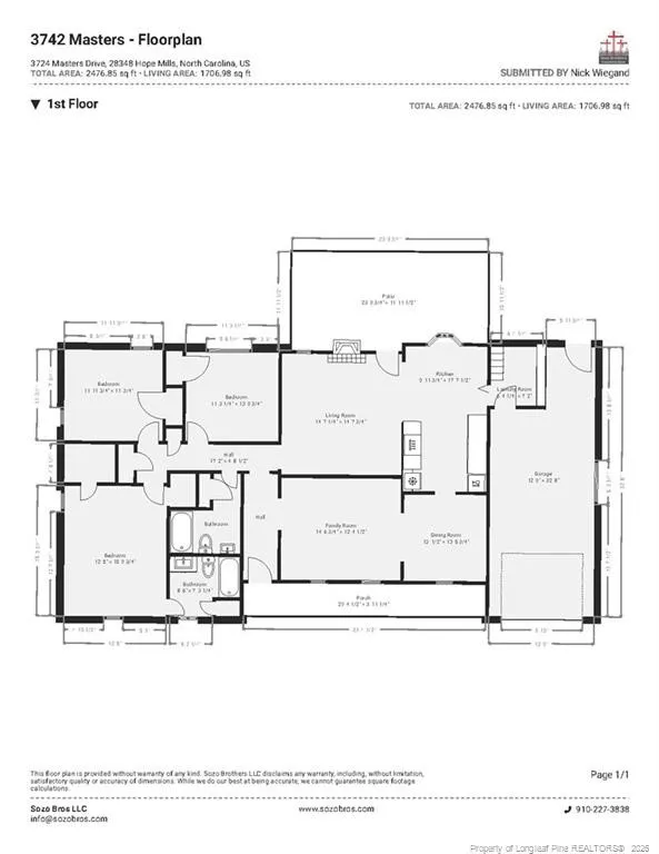 3724 Masters Drive Hope Mills, NC 28348
