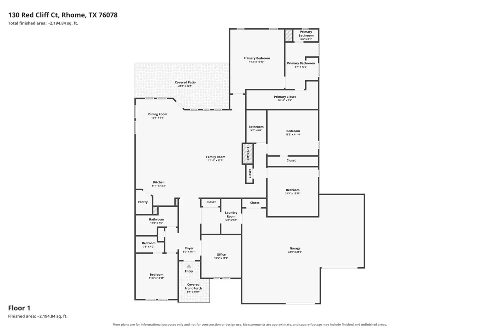 130 Red Cliff Court Rhome, TX 76078