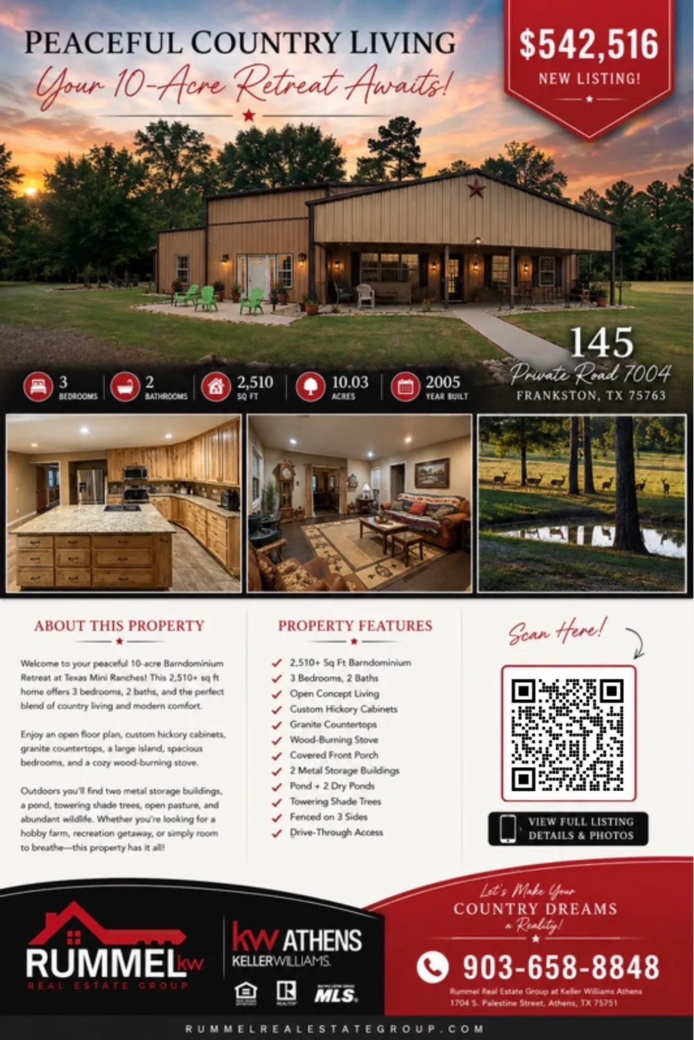 145 Private Road 7004 Frankston, TX 75763