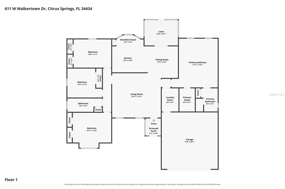 611 W WALKERTOWN DRIVE Citrus Springs, FL 34434