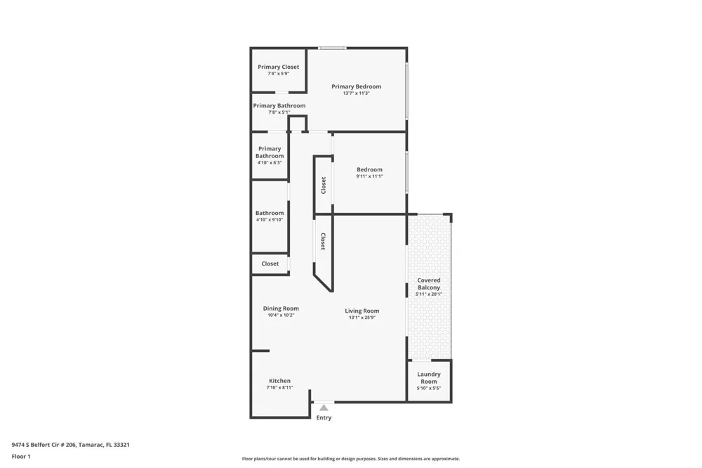 9474 S BELFORT CIRCLE #206 Tamarac, FL 33321