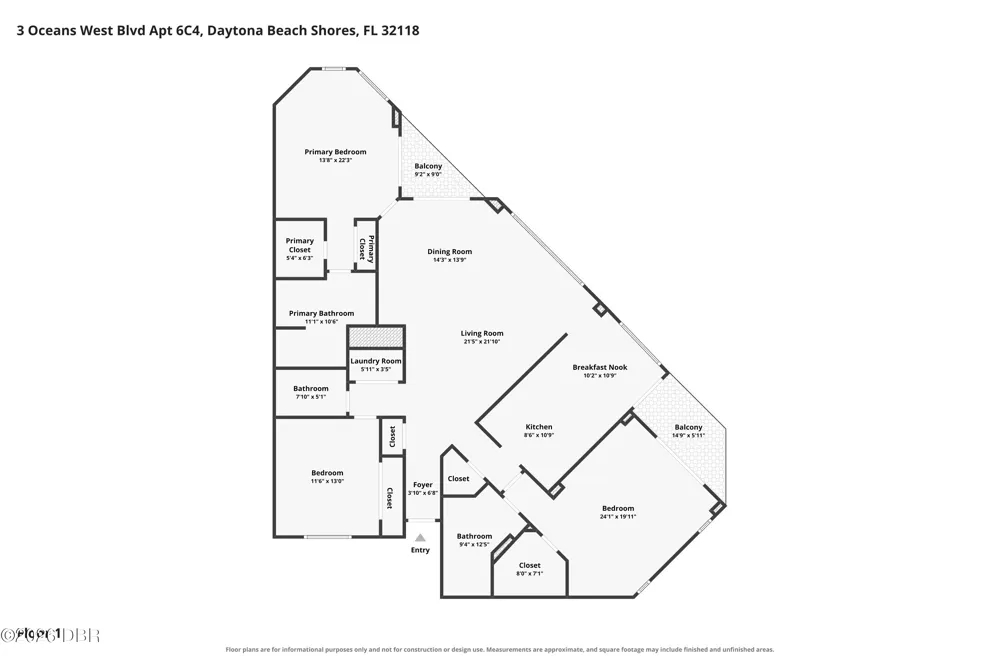 3 Oceans West Boulevard #6C4 Daytona Beach Shores, FL 32118