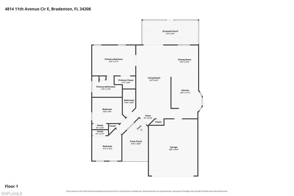 Address Not Shown Bradenton, FL 34208