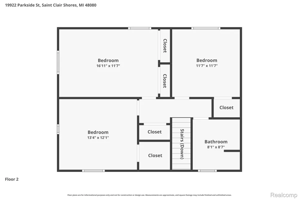 19922 Parkside Street St Clair Shores City, MI 48080