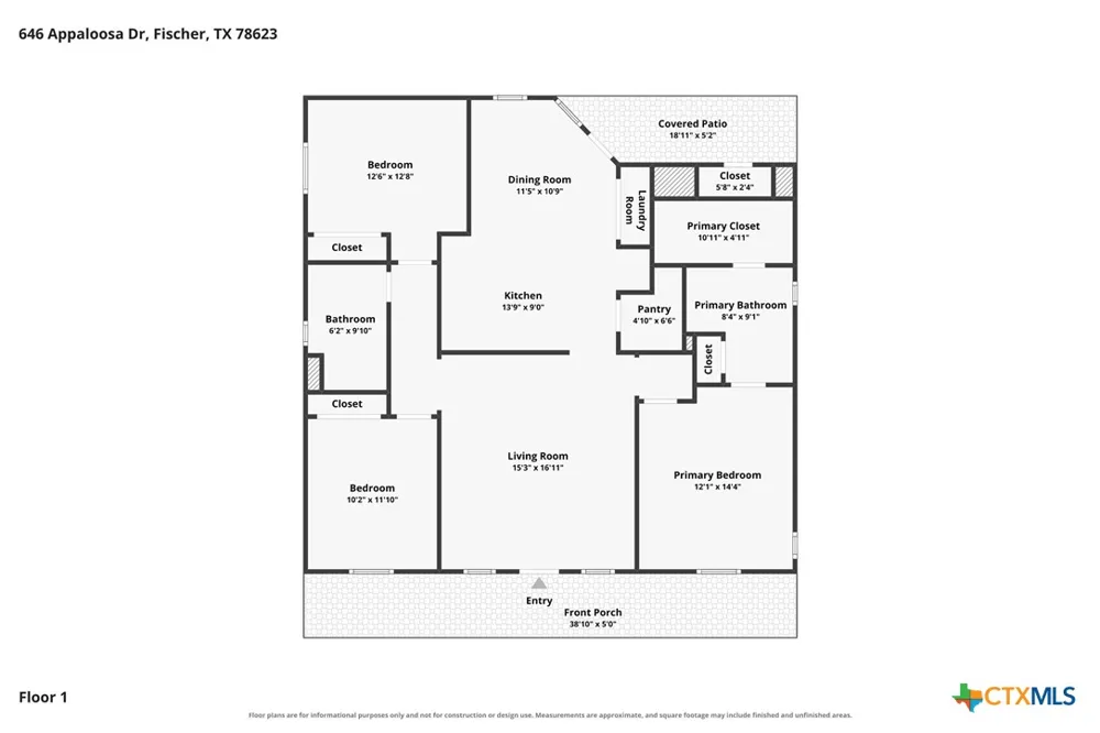 646 Appaloosa Drive Fischer, TX 78623