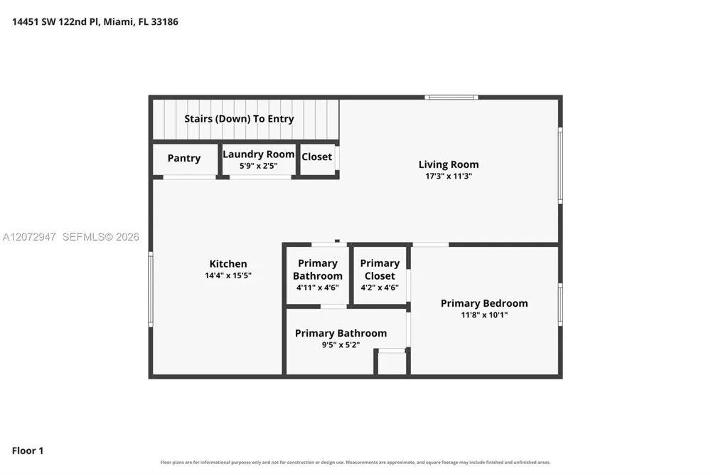 14451 SW 122nd Pl #1102 Miami, FL 33186