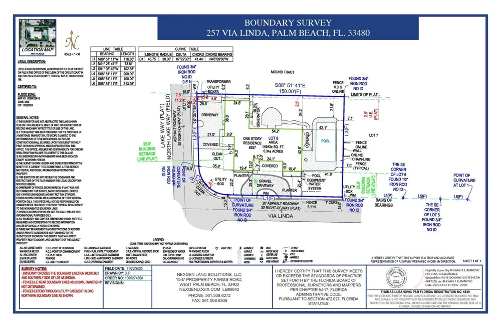 257 Via Linda Palm Beach, FL 33480