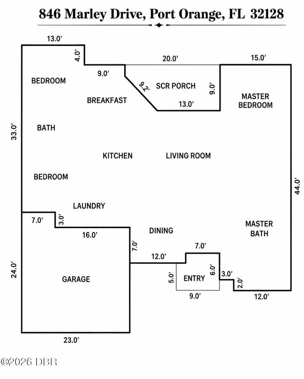 846 Marley Drive Port Orange, FL 32128