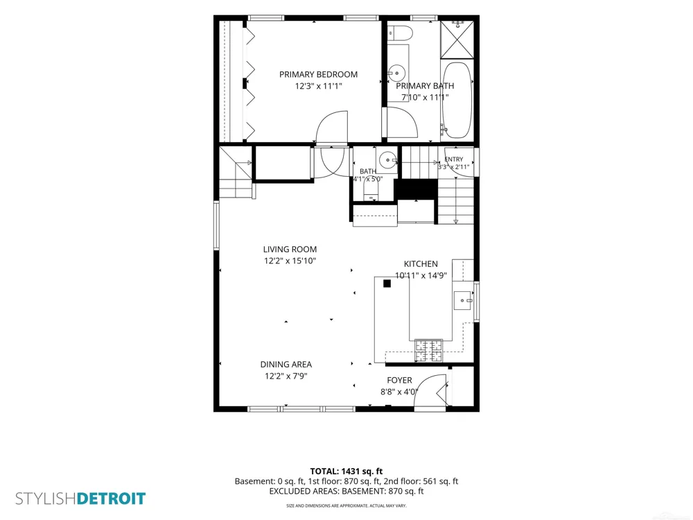 342 Marias Avenue Clawson City, MI 48017