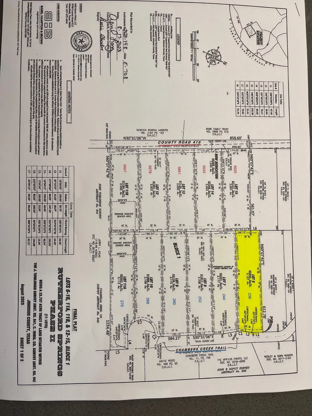 236 Chambers Creek Trail No City, TX 76009
