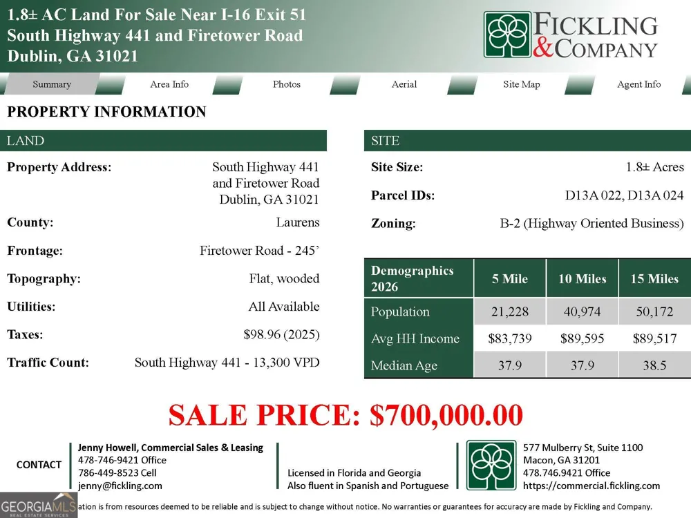 0 S Highway 441 Dublin, GA 31021