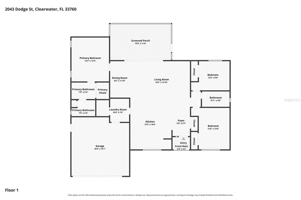 2043 DODGE STREET Clearwater, FL 33760