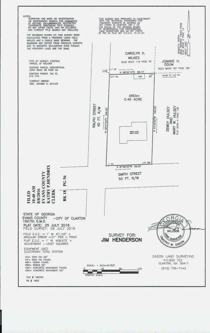 511 W Smith ST Claxton, GA 30417