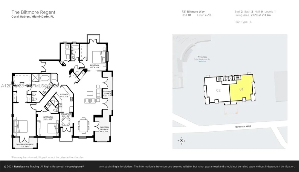 721 Biltmore Way #601 Coral Gables, FL 33134