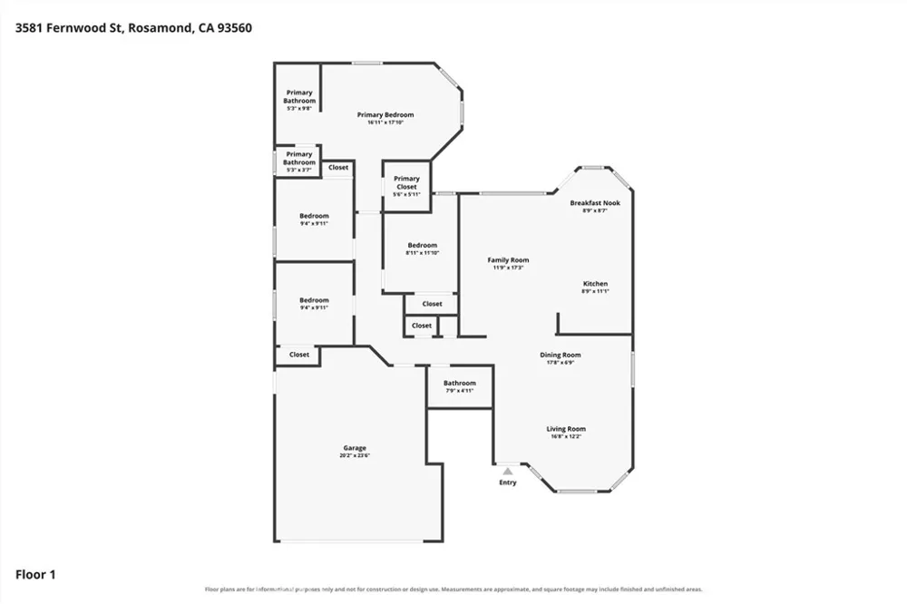 3581 Fernwood Rosamond, CA 93560