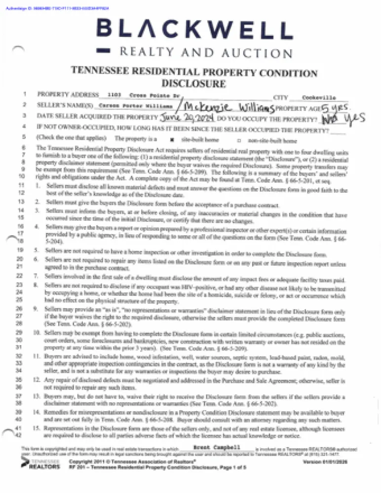 1103 Cross Pointe Drive Cookeville, TN 38506