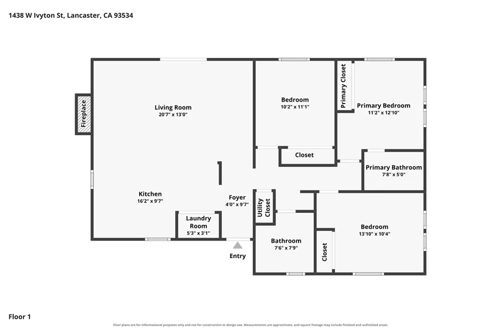 1438 W Ivyton Street Lancaster, CA 93534