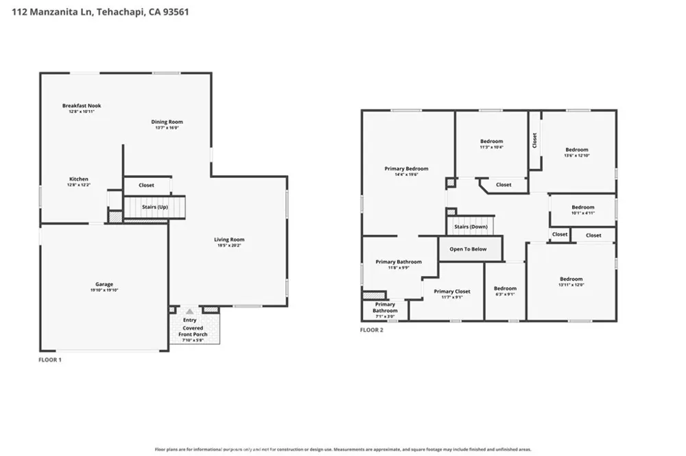 112 Manzanita Tehachapi, CA 93561