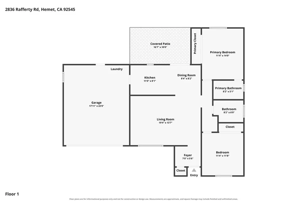 2836 Rafferty Road Hemet, CA 92545