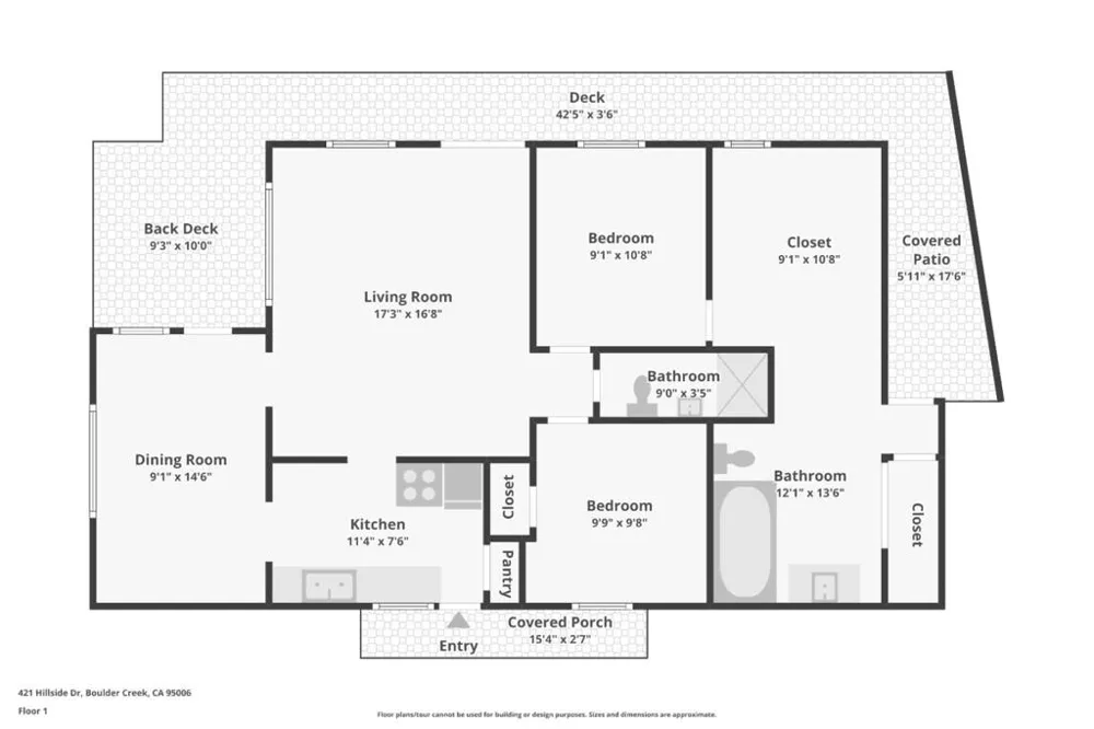 421 Hillside Dr. Boulder Creek, CA 95006
