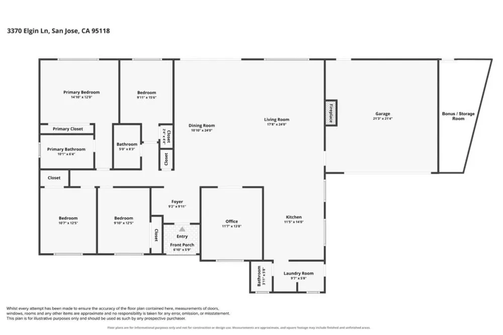 3370 Elgin Lane San Jose, CA 95118
