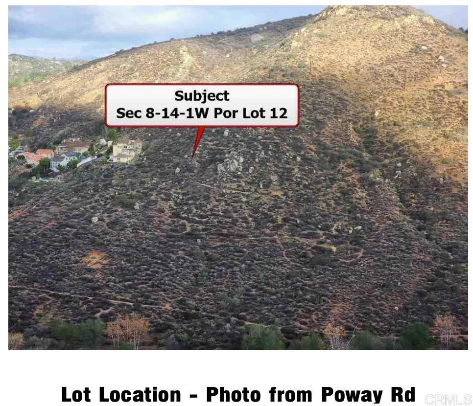 East of Twin Peaks Road Lot 12 Poway, CA 92064