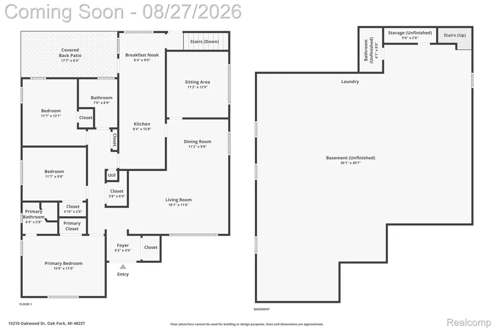 15210 Oakwood Drive Oak Park City, MI 48237