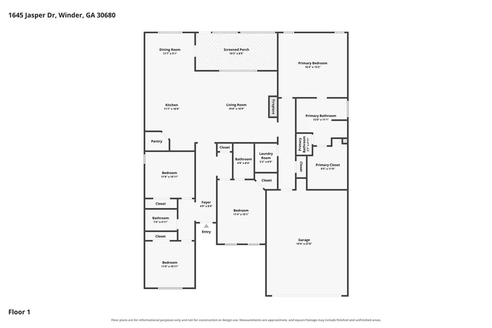 1645 Jasper Drive Winder, GA 30680