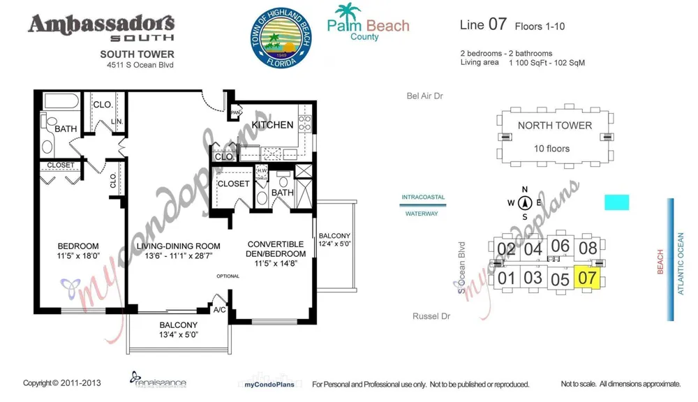 4511 S OCEAN BOULEVARD #607 Highland Beach, FL 33487