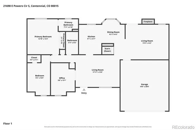 21698 E Powers Circle Aurora, CO 80015