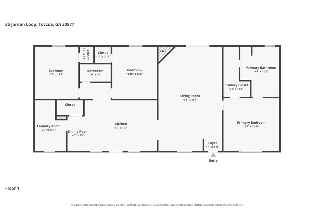 35 Jordan LOOP Toccoa, GA 30577