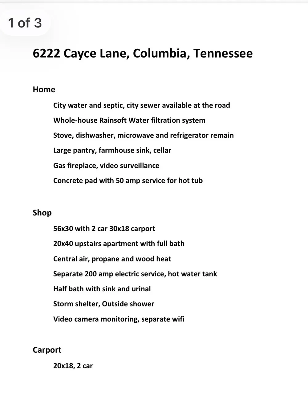 6222 Cayce Lane Columbia, TN 38401