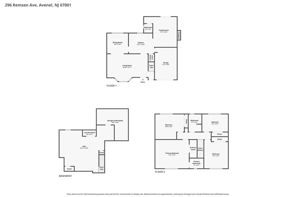 296 Remsen Avenue Avenel, NJ 07001