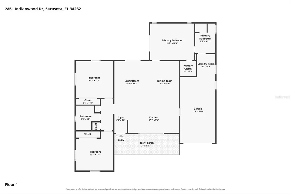 2861 INDIANWOOD DRIVE Sarasota, FL 34232