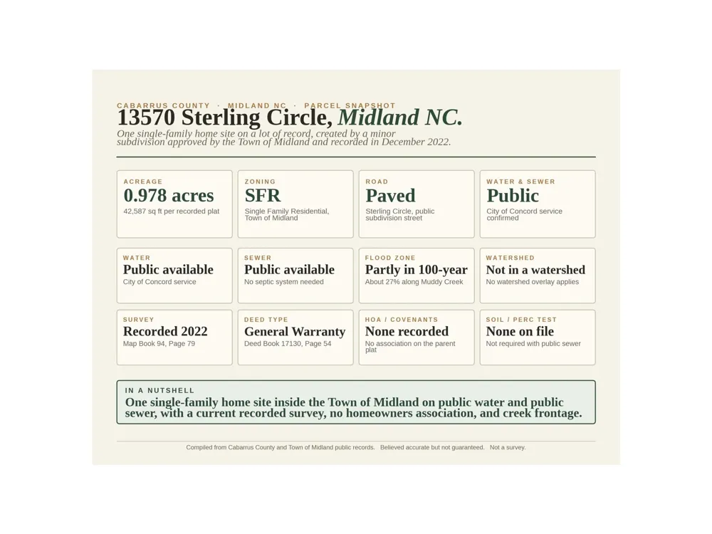 13570 (LT26) Sterling Circle #LOT 26 Midland, NC 28107