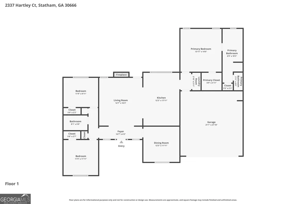 2337 Hartley CT Statham, GA 30666