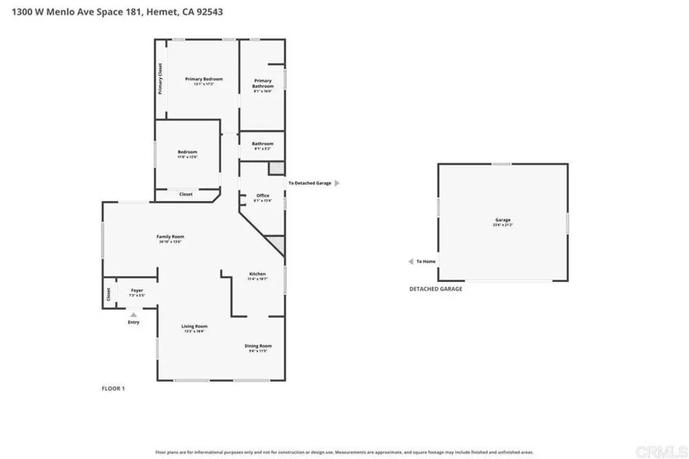 1300 W Menlo Ave #181 Hemet, CA 92543