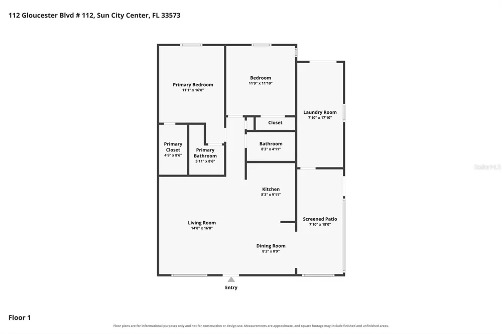 112 GLOUCESTER BOULEVARD #345 Sun City Center, FL 33573