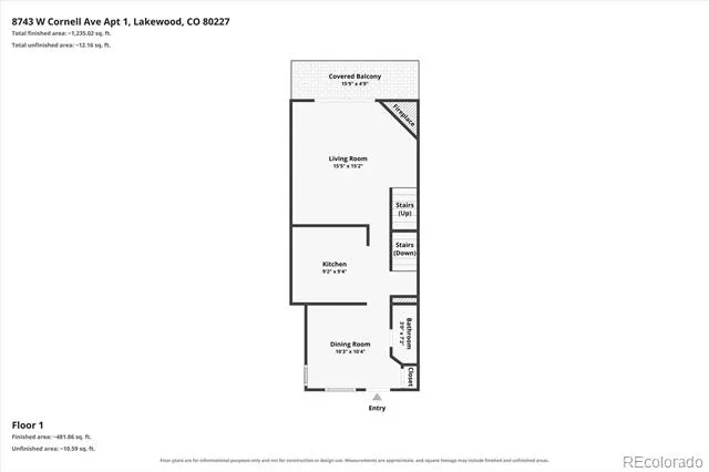 8743 W Cornell Avenue #1 Denver, CO 80227