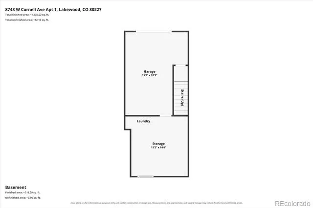8743 W Cornell Avenue #1 Denver, CO 80227