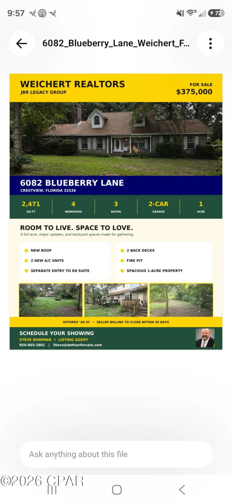6082 Blueberry Lane Crestview, FL 32536