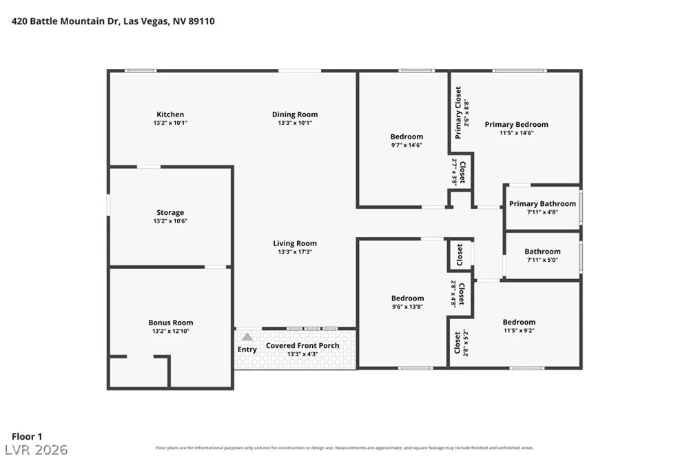 420 Battle Mountain Drive Las Vegas, NV 89110