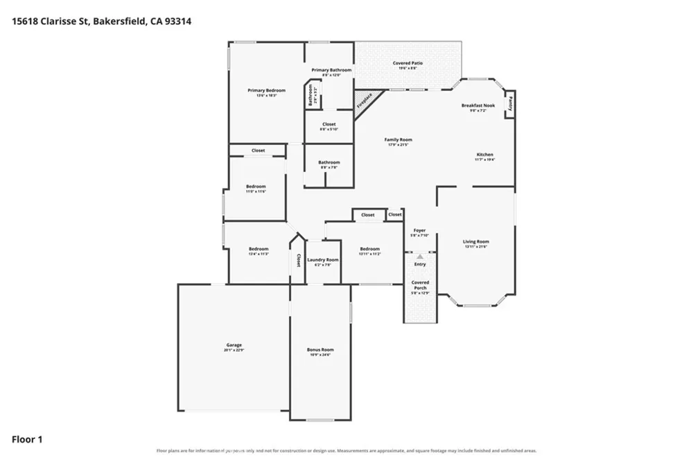15618 Clarisse Street Bakersfield, CA 93314
