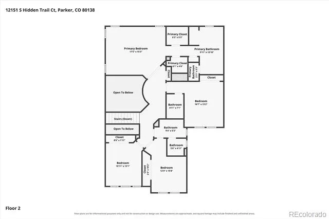 12151 S Hidden Trail Court Parker, CO 80138