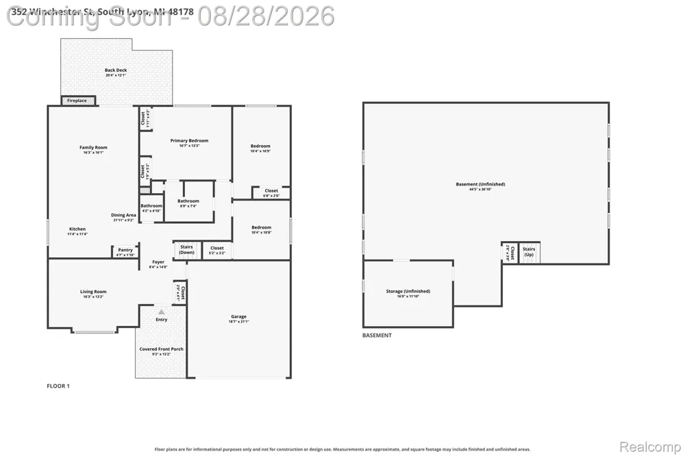 352 Winchester Street South Lyon City, MI 48178