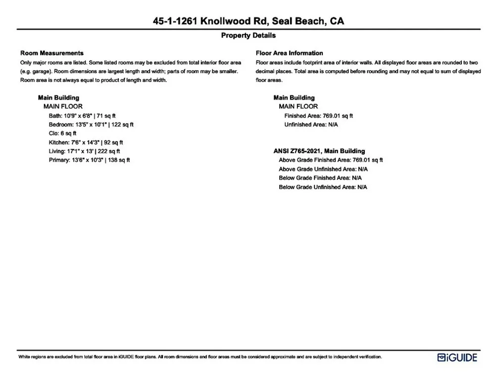 1261 Knollwood Road M4-45i Seal Beach, CA 90740